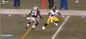 Brown vs Butler in coverage in hitch-n-go. @SamuelRGold